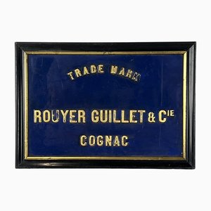 Cognacfarbene Werbetafel von Rouyer Guillet, 1890er