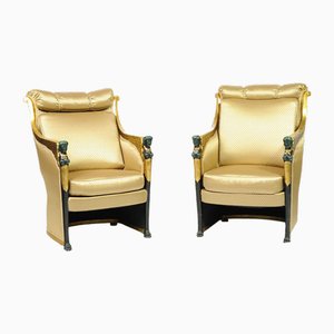 Set of Armchairs with Character Heads, 1920s