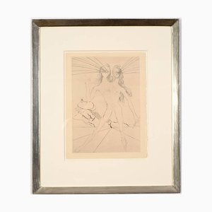 Salvador Dali, Bicéphale de Les Amours de Cassandre, Gravure Originale, 1960s, Encadré