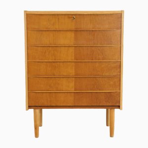 Danish High Chest of Drawers in Oak