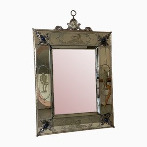 Specchio grande in vetro di Murano, anni '60