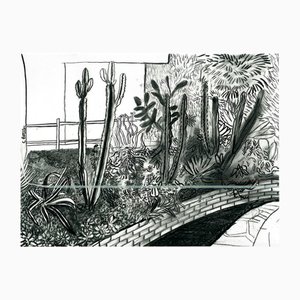 Cactus Garden, 2000, Lithograph, Framed