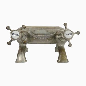 Grifo de bañera de bronce plateado, años 30