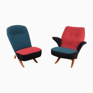 Congo & Penguin Lounge Chairs by Theo Ruth for Artifort, 1950s, Set of 2