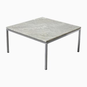 Vintage Coffee Table with Marble Top in the style Florence Knoll for Knoll International, 1960s