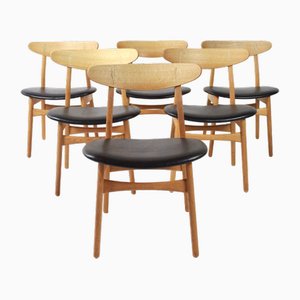 Chaises de Salle à Manger Ch30 par Hans J Wegner pour Carl Hansen & Son, Danemark, 1970s, Set de 6