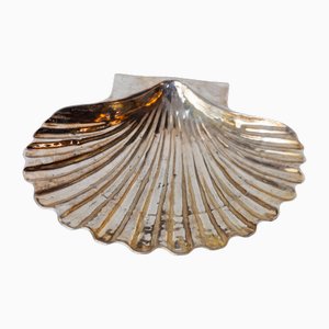 Bolsillo de concha vacío de metal plateado de Valenti, España, años 70