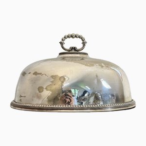 Large Edwardian Silver Plated Meat Cover, 1900s