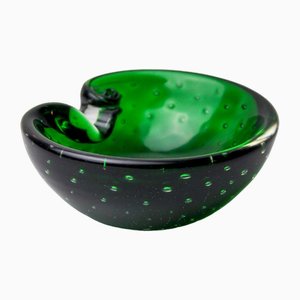 Sommerso Cactus Ashtray in Murano Glass attributed to Seguso, Italy, 1970s