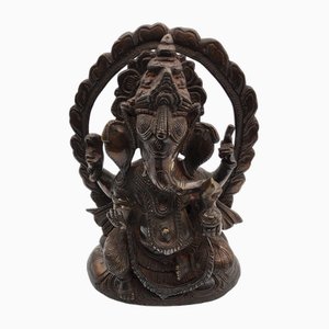 Sculpture de Dieu Bouddha Éléphant Ganesha en Bronze