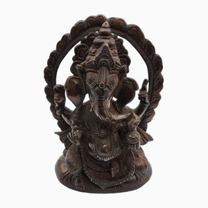 Scultura di Dio Buddha Elefante Ganesha in Bronzo