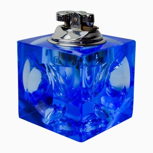 Encendedor azul de cristal de Murano atribuido a Antonio Imperatore, Italia, años 70