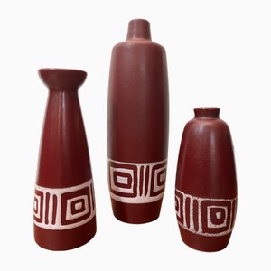 Vases Strehla, Allemagne, 1960s, Set de 3