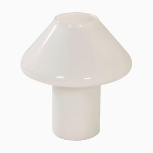 Lampe Mushroom en Verre Blanc par Hala, 1990s