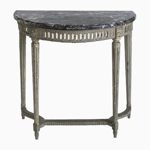 Small 18th Century French Console Table with Grey Marble Top