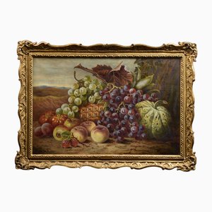 Thomas Hooper, Bodegón con frutas, década de 1890, óleo sobre lienzo, enmarcado