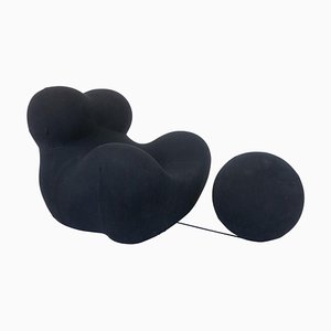 Set di poltrona e poggiapiedi Big Mama attribuiti a Gaetano Pesce per B&B Italia, 1969