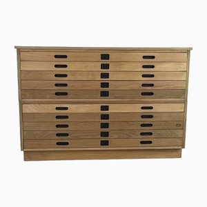 Large Mid-Century Plan Chest with Insert Handles from Staverton