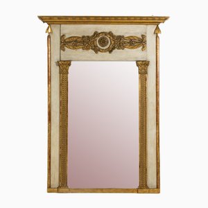 Large 19th Century French Gilded and Painted Mirror