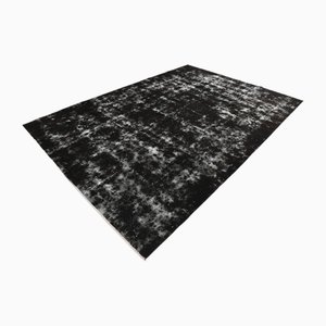 Vintage Black Rug in Wool