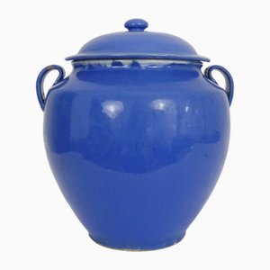Pot Glazed Blue Confit, Southwest France, 19th Century