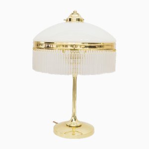 Art Deco Table Lamp with Glass Shade and Glass Sticks, Vienna, 1920s
