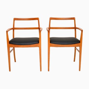 Vintage Danish Carver Chairs attributed to Arne Vodder for Sibast, 1960s, Set of 2
