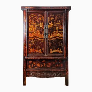 18th Century Chinese Qing Dynasty Lacquered Cabinet