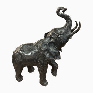 Elefante vintage de bronce, años 20