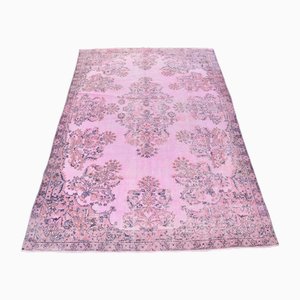 Anatolian Pink Floral Rug, 1960s