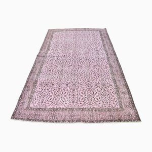 Vintage Anatolian Pink Low Pile Rug, 1960s