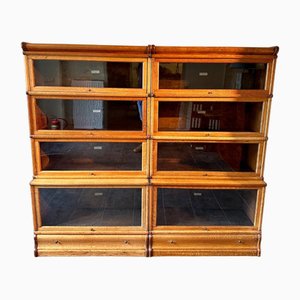 Oak Modular Bookcase from Globe Wernicke, 1890s, Set of 8