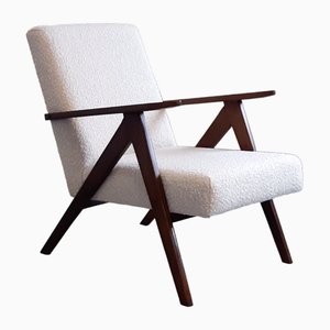 Mid-Century Model B 310 Var Easy Chair in Ivory Boucle, 1960s