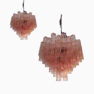 Lámparas de araña Sputnik de cristal de Murano de Simoeng. Juego de 2