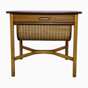 Mid-Century Teak Sewing Table by Karl Edvard Korseth for Rybo, Norway, 1960s