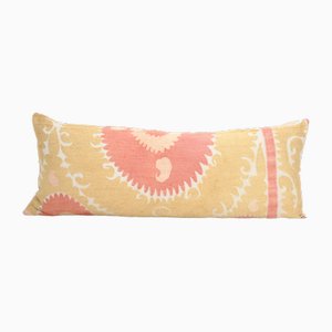 Long Yellow Suzani Cushion Cover, 2010s