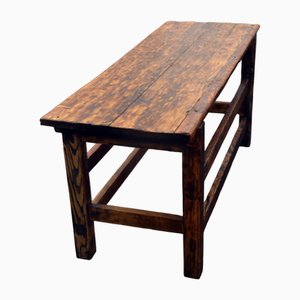 Vintage Industrial Workshop Table in Wood