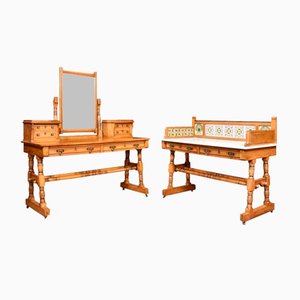 Aesthetic Movement Bedroom Dressing Tables, Set of 2