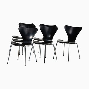 Dining Chairs Mod. 3107 by Arne Jacobsen for Fritz Hansen, Denmark, 1964, Set of 6