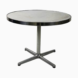 Italian Modern Round Steel Dining Table, 1970s