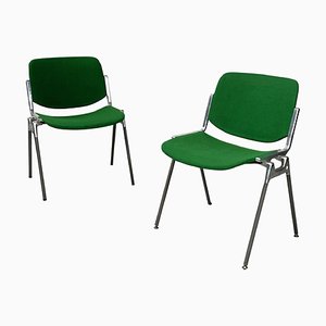 Mid-Century Modern Italian DSC Chairs attributed to Giancarlo Piretti for Castelli / Anonima Castelli, 1965, Set of 2