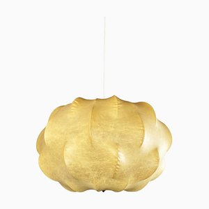 Modern Italian Cocoon and Metal Chandelier Nuvola attributed to Tobia Scarpa for Flos, 1970s