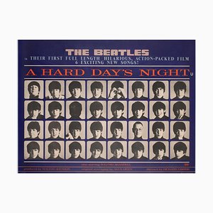 A Hard Days Night Uk Quad Poster del film The Beatles, 1964