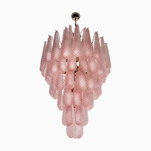 Pink Leaves Chandeliers, Murano, 1990s