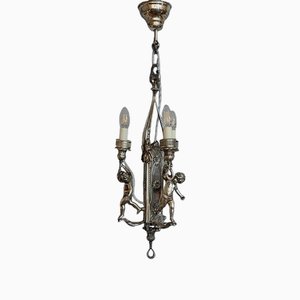 Lampada da soffitto placcata in argento, XIX secolo