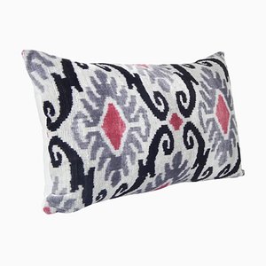 Uzbek Silk Velvet Ikat Cushion