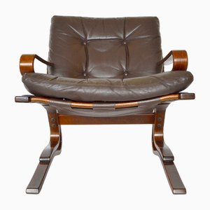 Fauteuil Kengu à Dossier Bas Vintage par Elsa & Nordahl Solheim pour Rybo Rykken & Co., 1970s