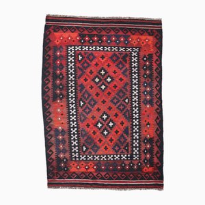 Alfombra Kilim afgana vintage tejida a mano, años 80