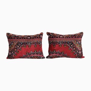 Turkish Red Velvet Pillow Covers, Set of 2