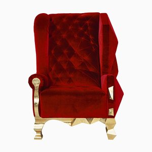 Ruby Rock Chair aus Samt von Royal Stranger
